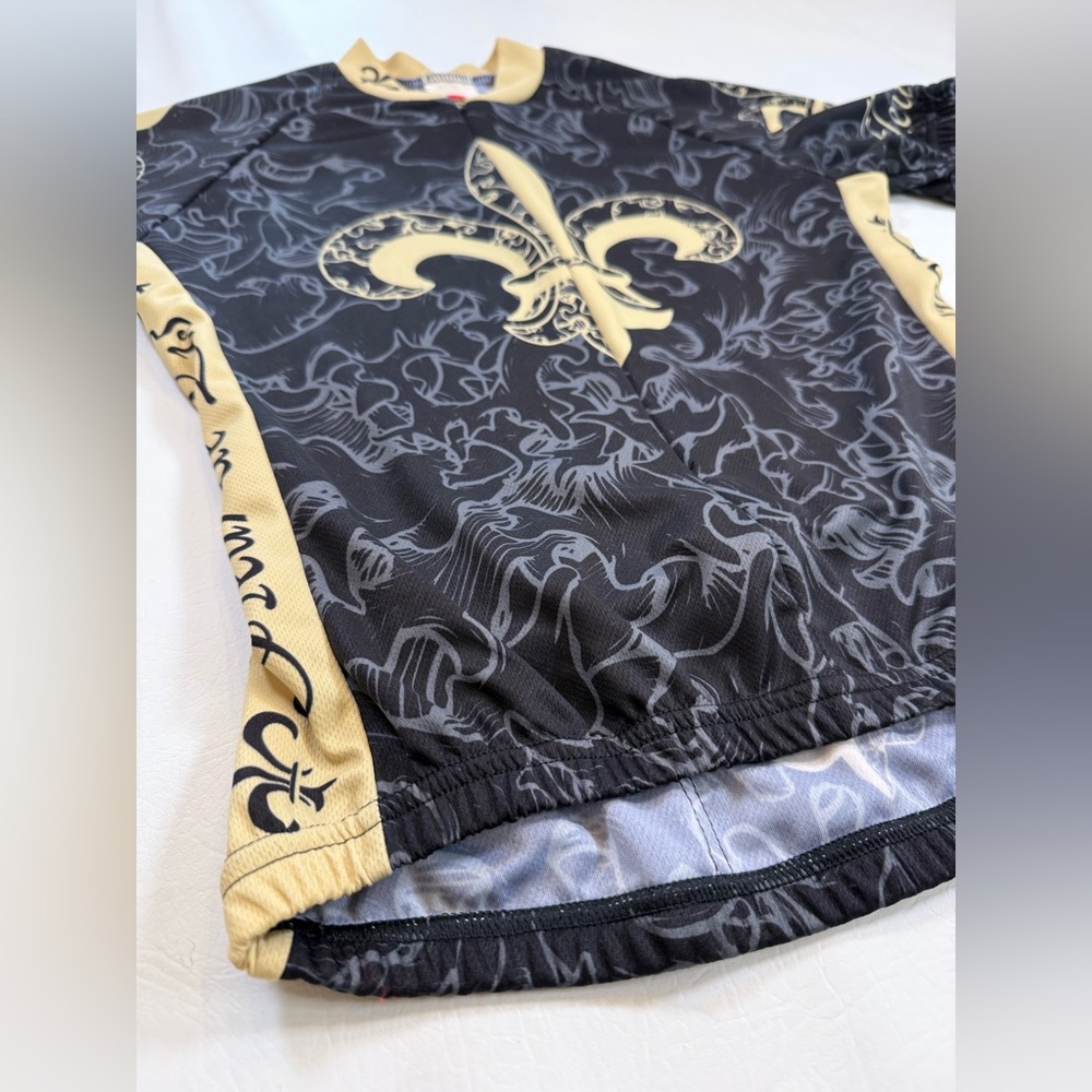 World Ladies Fleur Di Lis Cycling bike Jersey size medium (bin EE) - Picture 4 of 6